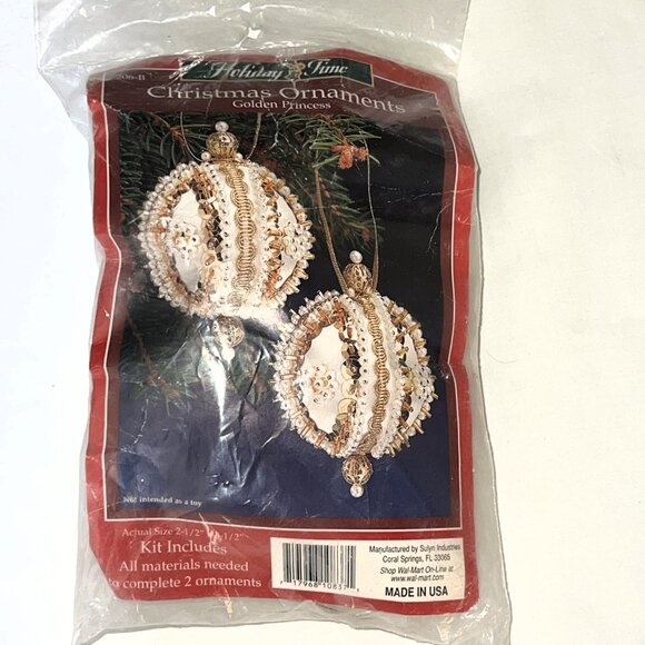 SULYN Holiday Christmas Ornament Kit, Golden Princess Beaded, sequins craft kit - Picture 4 of 4